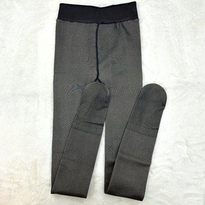 2 Premium Fleece Lined Warm Winter Tights 220g Thick Women +Size Black